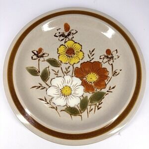 Daniele Collection Trailside Stoneware Dinner Plate 10.5" Japan Vintage Floral